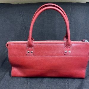Kenneth Cole Red leather satchel.
